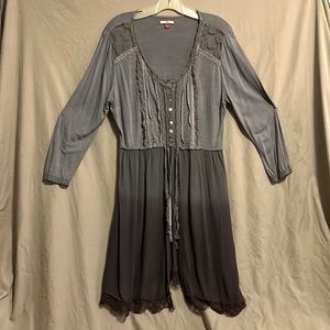 Gorgeous Joe Browns knit and chiffon purple tunic size UK 14